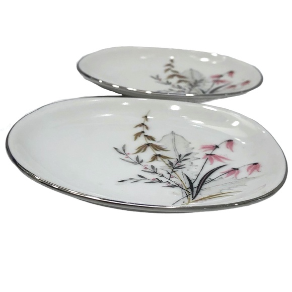 VINTAGE SCHWARZENHAMMER BAVERIA GERMANY FLORAL PLATES - SET OF 2 - Picture 4 of 15